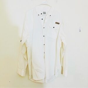 Columbia Omni-Shield Long Sleeve Button Shirt Size XL White